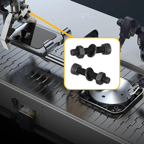 Close-up of screws from the 765 Piece M3 Screws Bolts Nuts Assortment Kit With Washers Hex Socket Head Cap Screws M3 Set for projects.