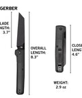 Pledge Pocket Knife With Pocket Clip 3.7 Inch Full Panel Plain Edge Folding Knife With Stainless Steel Blade Textured Grip