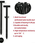 Hella Durable Nylon T Style Push Pin Ties And Rivet Fasteners For Auto Body Trim Bumper Retainers Fender Liner Door Panel Garage Ready 100 Pack Set For Cars Trucks Boats And Utv Projects, black zip ties, durable and sturdy.