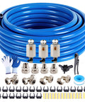 Heavy Duty Shop Air Line Kit Three-Quarters Inch HDPE Aluminum HDPE Tubing for Compressed Air System, showing components.