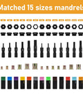 16 Inch Rivet Nut Tool Kit With 15 Mandrels And 300 Rivet Nuts Assortment For Metric And SAE Sizes components displayed