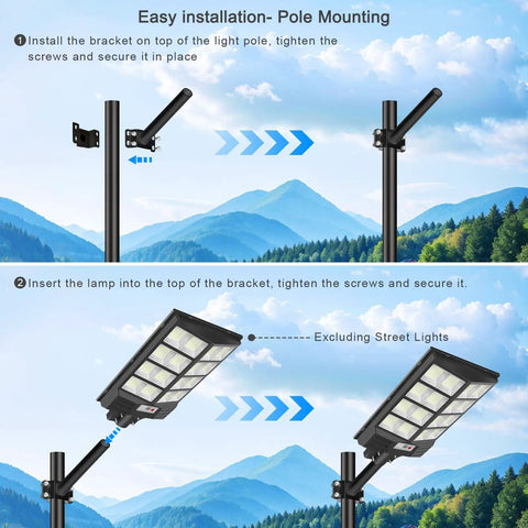 Beefy Heavy Duty Light Pole Mount Bracket For Outdoor Solar Street Lights 1.9 Inch Thickened Galvanized Steel Arm Kit LED Lamp Post Extension Fixture Sturdy Endurance Arm For Flood Fog Spotlight Lighting