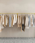 Industrial Wall Mounted Clothing Rack For Laundry And Retail 300cm Space Saving Garment Rail with clothes hanging