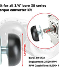 30 Series Torque Converter Driver Clutch Kit For Predator 212 And Clone Engines with 3/4" bore, side view showing metal material