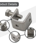 Heavy Duty Stainless Steel C Clamps For Welding And Construction, 0 To 20mm Jaw Opening, showing detailed view of M6 threaded bolt.