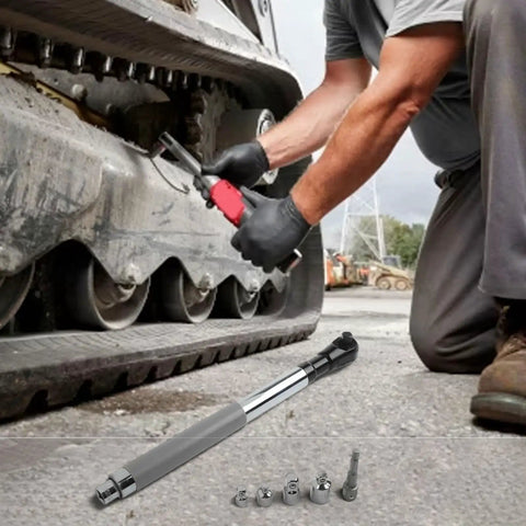 High Torque Wrench Extender Tool With Non Slip Handle. Slim Design Fits Tight Spaces Perfectly. Quick Change Multi Socket Drive Compatible With Electric Drill. Boosts Power Up To Seventy Four Foot Pounds For Tough Rusty Bolts Makes Heavy Duty Repairs A