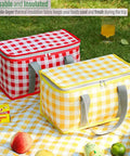 Lightweight Foldable Insulated Picnic Cooler Bag With Zippered Top And 24L Capacity For Hot Or Cold Food, Reusable Beach Tote
