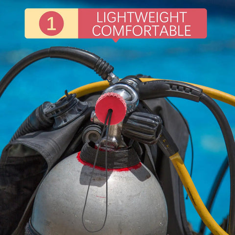 Scuba Tank Valve Protector Cap Red Dust Plug Cover With External Thread for diving gas bottle end cap protection.