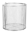 Pro Grade Stainless Steel Parts Cleaning Basket With Integrated Filtration And Liquid Recirculation For Ultrasonic Cleaning Of Precision Lab Parts And Industrial Equipment In Harsh Environments, round mesh basket