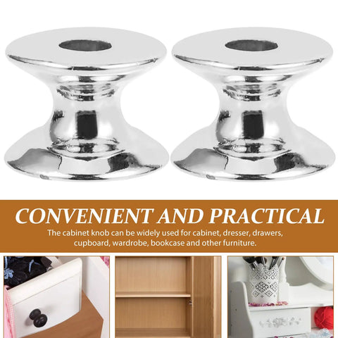 10 Pack Aluminum Alloy Cabinet Handles Drawer Knobs Metal Wardrobe Pulls Single Hole Silver Finish