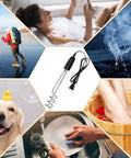 Portable Immersion Water Heater 1000W 110V Submersible Heating Coil For Heating Water In Jugs Buckets And Flasks On The Go