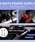 2 ways power supply for 5 Ton 12V Electric Hydraulic Car Jack Kit 5 In 1 Portable Lift with Tire Inflator and Impact Wrench