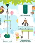 Disc Swing With Monkey Bars For Backyard Playground Set Heavy Duty Rope Swing, tree protection pad and adjustable length