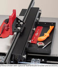 Heavy Duty Featherboard Mount For Table Saw Safety and Killer Grip on Workpieces With Dead Nuts Positioning and Quick Setup view with Versa-Fence.