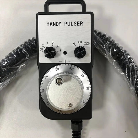 Manual Pulse Generator Handwheel HPL01-2Z9 PL0-300-49 MPG Precision Control Device For CNC Router Milling Machine Operations And Industrial Machining Tasks, front view