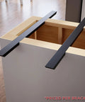 Heavy Duty 42 Inch Double Sided Kitchen Island Countertop Bracket Built From Ribbed Aluminum For Real Tough Strength And Easy DIY Projects Industrial Style Mounting Bracket For Concrete Wood And Stone Surfaces