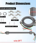 8 Foot Outdoor Power Whip Kit Half Inch Nonmetallic Liquid Tight Flexible Conduit With Three 10 Gauge THHN Conductors accessories