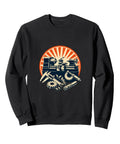 Cool CNC Machinist Vise Gauge Square Edge Tool Gift For Guys Classic Fit Sweatshirt in black featuring industrial graphics.