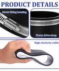 Four Pack 4 Inch Flexible Dust Collection Cuffs with PVC Rubber Vacuum Hose Connectors and Stainless Steel Clamps, product details.