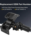Power Running Board Motor Left Driver Side Replacement For Ford F150 2007 2014 3.5L To 6.2L V8 Models With Front Left Motor And Mounting Bracket For Smooth Step Access, black steel bracket