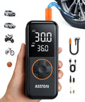 L4 Tire Inflator Portable Air Compressor 150 PSI On The Go With Pressure Gauge And LED Light Quick Inflation For Cars