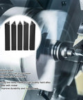 5-piece carbide turning tool set, front view with 3/4 in shanks and indexable inserts; includes wrench and screws.
