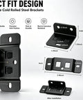 Heavy Duty Furniture Joint Brackets Quick Fitting No Fuss Easy Install For Tables Chairs Drawers And Cabinets Black 16PCS illustration