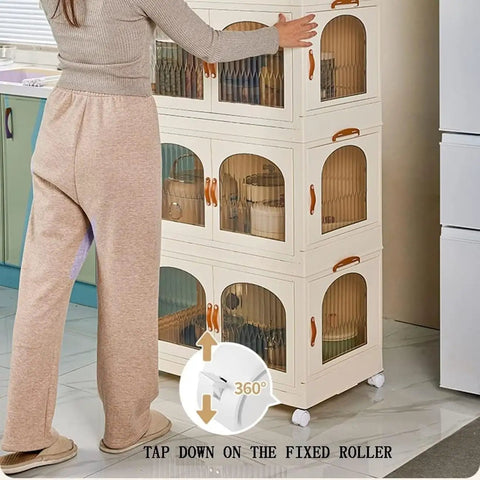 Stackable Rolling Storage Bins With Snug Magnetic Lid And Side Snap Locks Featuring Four Lockable 360 Swivel Casters For Easy Glide Transport And Zero Sweat Organization