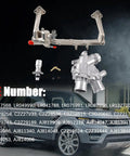 Heavy Duty Aluminum Coolant Water Pipe System Kit For Jaguar F Type F Pace Xf Xe Xj Land Rover Discovery Range Rover showing components and OE numbers.
