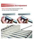 Stainless Steel Conveyor Rollers 1 Inch Diameter Unpowered Slide Roller For Mower DIY Projects shown in installation.