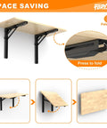 Heavy Duty Wall Mounted Folding Workbench Space Saving Collapsible Table Desk For Garage And Workshop Holds Up To 550 Lbs Board Size 32 X 18 Inches Transform Any Space Into A Working Station