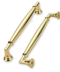 10 Pack Polished Brass Cabinet Pulls Center To Center 6 Inch Heavy Duty Solid Handles For Kitchen Cabinets and Furniture