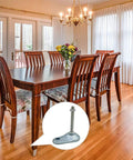 Heavy Duty Leveling Feet 4 Pack Adjustable Carbon Steel Base Mounts For Furniture And Shop Rigs Zero Wobble in a dining room setting.