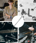 Magnetic Pickup Tool Telescoping Pocket Clip Extendable Magnet Pen For Mechanics Durable Aluminum Alloy Construction Powerful Magnet