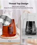Ultra Fine Mesh Tea Infuser Strainer For Loose Leaf Tea No Fuss 304 Stainless Steel With Slim Threaded Lid in glass pitcher