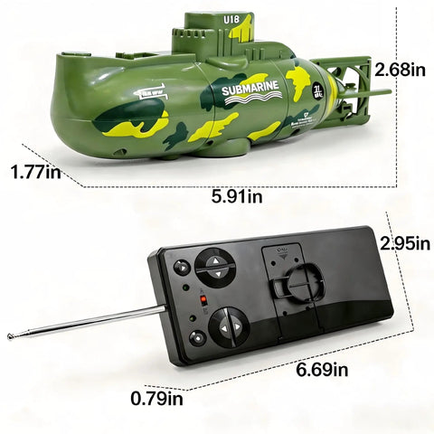 Mini RC Submarine Remote Control Boat Waterproof 6 Channel Military Style Sub Vehicle For Kids And Beginners with remote