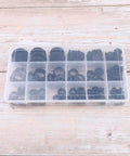 125 Piece Rubber Grommet Seal Ring Kit With Plastic Storage Box For Faucets And Hoses, Heavy Duty Black Gaskets for sealing