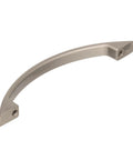 Side view of Satin Nickel Cabinet Pull Everyday Heritage, 3-3/4 Inch Center To Center, contemporary drawer pull for cabinets and furniture