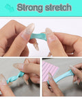 Hands stretching blue poster putty showing flexible adhesive; Blue Poster Putty Adhesive Reusable And Removable Sticky Tack For Wall Art And Photos 120 Pre Cut Squares Mounting Putty For Paintings Gallery Displays Crafts At Home