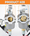 Front view of Carburetor Replacement for KY Series Microquiet 4000 Watt Genny Generator 4KYFA26100 dimensions displayed