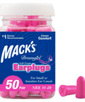 Dreamgirl Soft Foam Earplugs 50 Pairs Small Size Pink For Sleeping Snoring Studying Travel Concerts NRR 30dB SNR 33dB