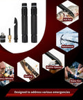 8-in-1 tool components and uses for Double Headed Folding Pickaxe And Mattock For Camping And Yard Work All Purpose Tool