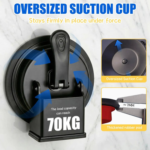 Oversized suction cup of Floor Gap Fixer Tool For Laminate And Vinyl Flooring Plank Gap Repair Kit with 70KG load capacity.