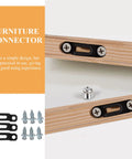 Knockout Invisible Cabinet Screw Fasteners And Hidden Metal Connectors With Zero Fuss Install And Slick Polished Look For Solid Grip And Easy Furniture Assembly In This 50 Pack Kit on a wood surface.