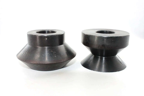 Two 90 Degree Hem Roll Die Set for Bead Rollers, 12.7mm One Half Inch Step One, Pro Grade Black Oxide Coated