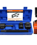 Heavy-Duty 5-Piece Dual Wheel Separator Kit With 11-Thread Pusher in blue case, 22 mm socket, gloves, manual shown