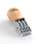 Vintage Pro Heavy Duty Date Stamp Workhorse featuring adjustable MMM DD YYYY bands and wood grip for efficient daily use.