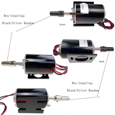 12V Permanent Magnet DC Motor 30W 3500RPM High Speed Gear Motor CW CCW for DIY with bracket; multiple angles shown