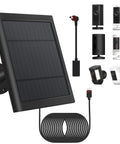 Durable Solar Panel For Security Cameras Keeps Spotlight Cam Plus Pro Battery And Stick Up Cam Pro Wireless Outdoor Juiced By Sun