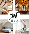 Heavy Duty Cast Aluminum Vaulted Fan Adapter For Sloped Ceilings Up To 45 Degrees Installs Easy Mounting Bracket with room views